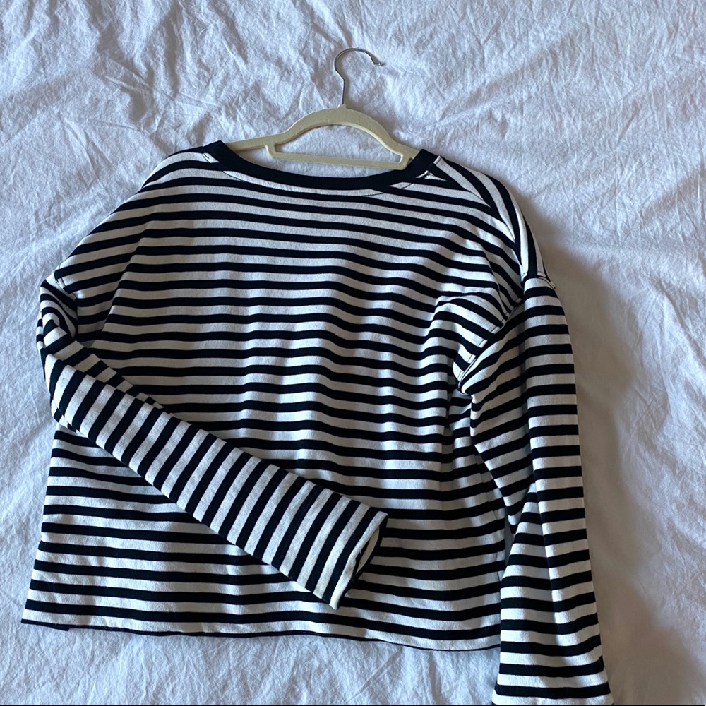 H&M Black and White Striped Sweater